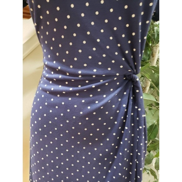 Old Navy Women Blue Polka Dots Round Neck Short Sleeve Knee Length Dress Sz XS P - Picture 3 of 9